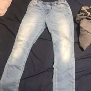 Elastic waist jean joggers